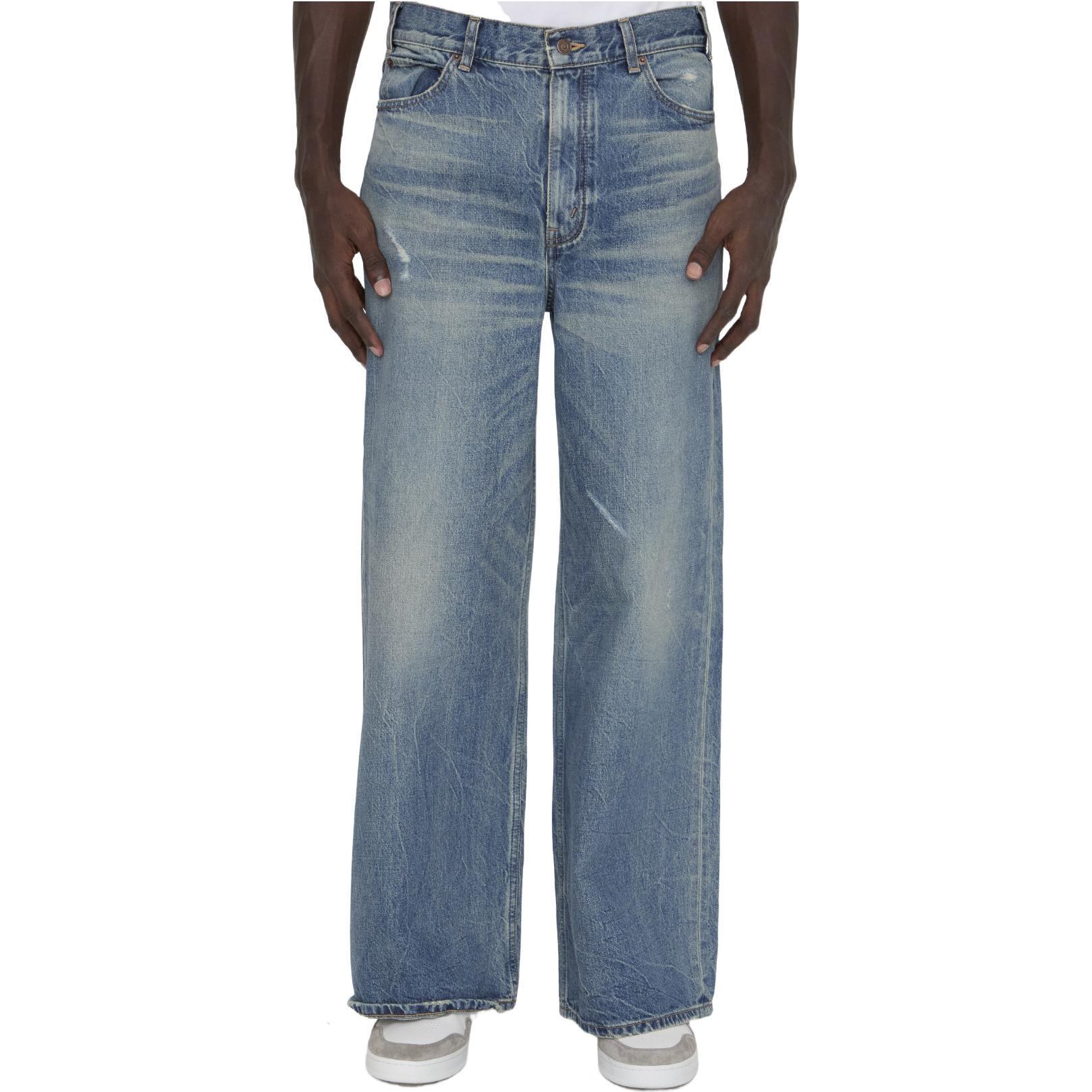 

Джинсы с широкими штанинами и нашивкой с логотипом CELINE, индиго