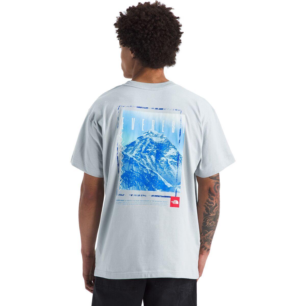 

Красная коробка эверест тяжелый графический футболка The North Face, серый