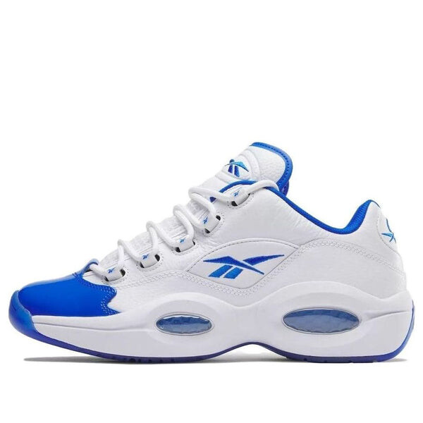 

Кроссовки question low 'white electric cobalt' Reebok, белый