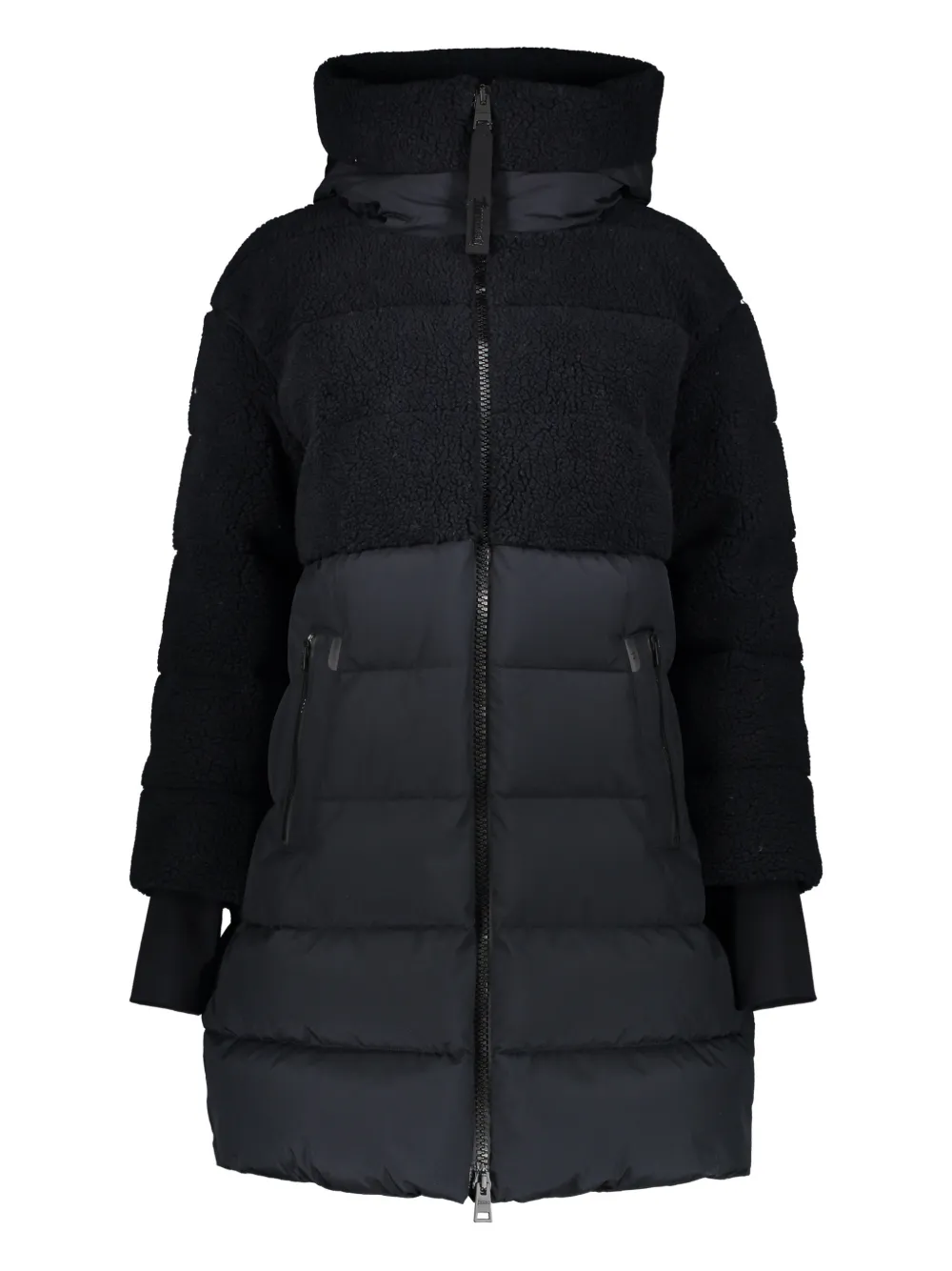 

Пальто на молнии с капюшоном Herno, черный