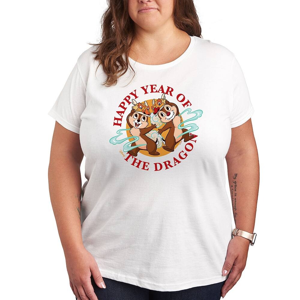 

Футболка Disney's Chip and Dale Plus с рисунком «Год Дракона», белый