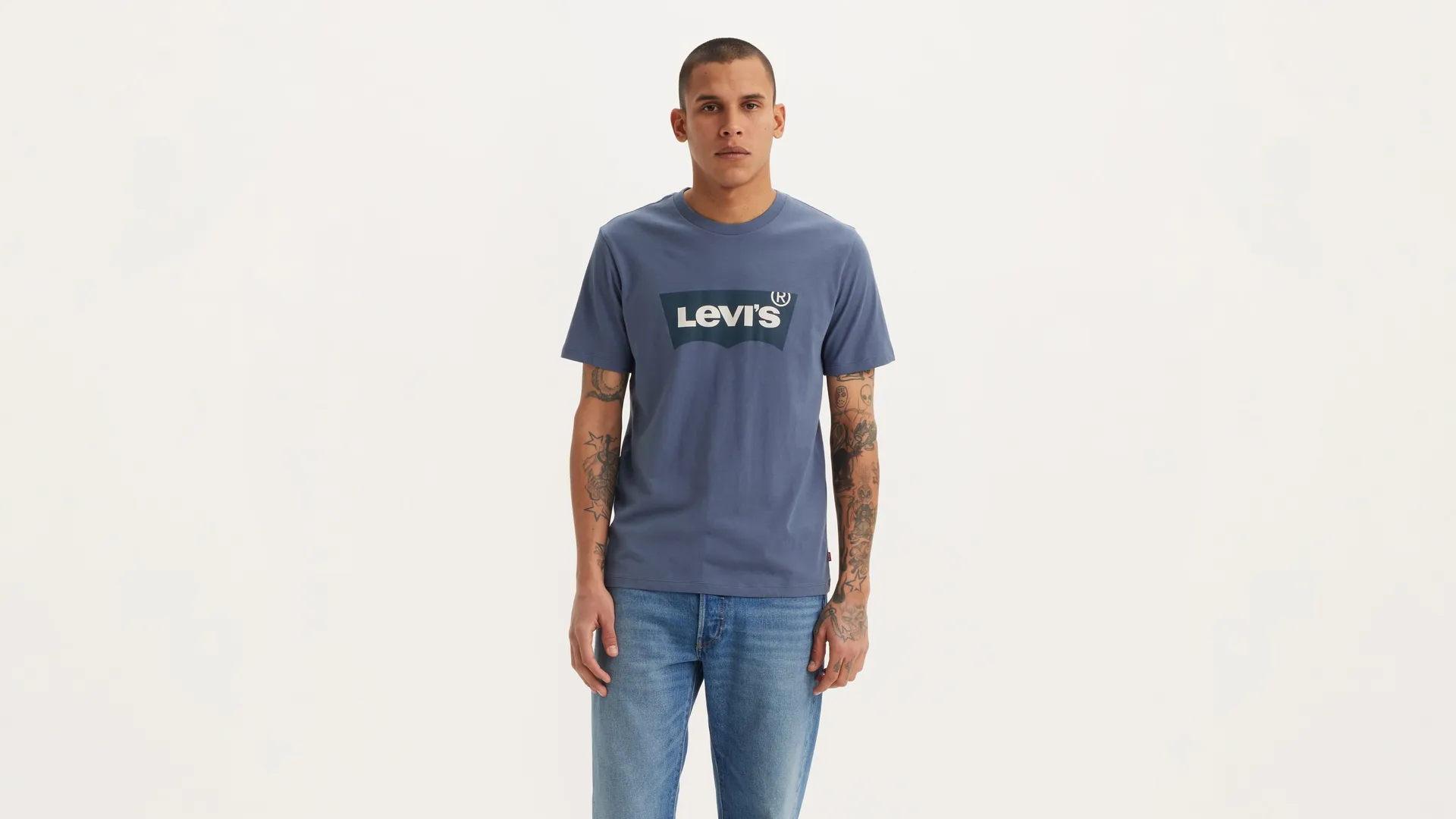 

Классическая футболка с графическим рисунком Levi's, синий