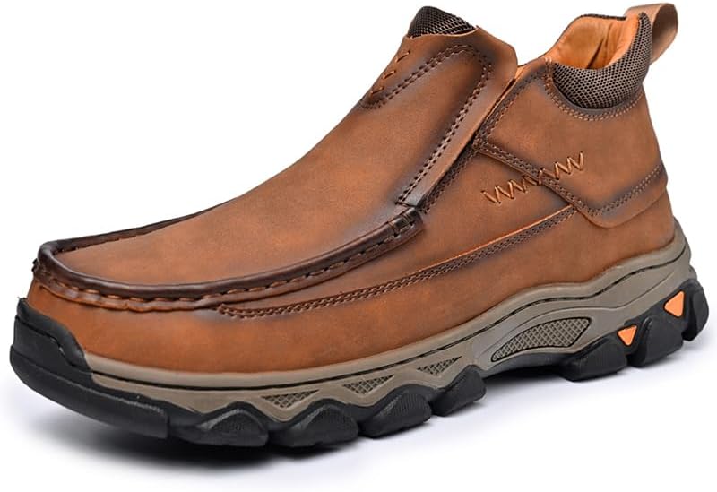 

Мужские слипоны-кэжуал MOSTELO Легкие противоскользящие высокие туфли, светло-коричневый