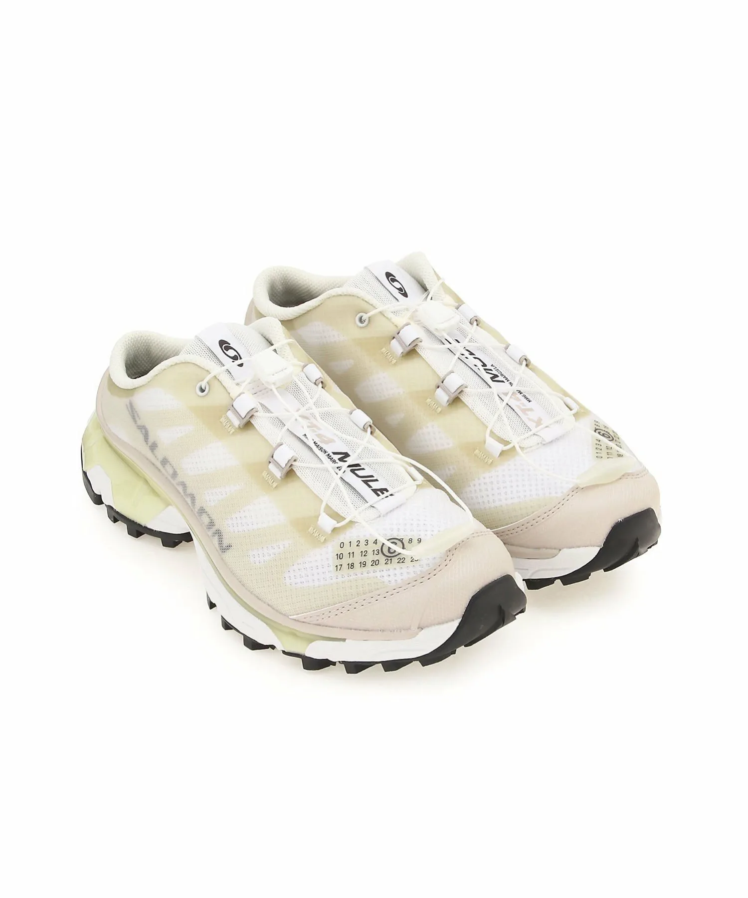 Кроссовки MM6×SALOMON XT4 MULE Mm6 Maison Margiela, White/Green Haz/Silver — фото 2
