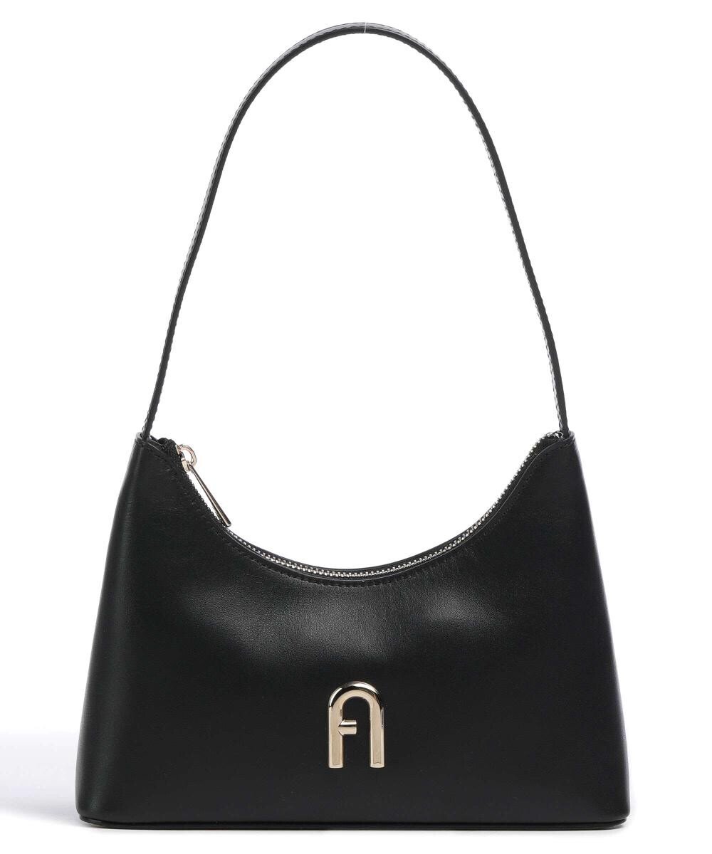 

Миниатюрная сумка-ведро Diamante из мелкозернистой кожи Furla, черный