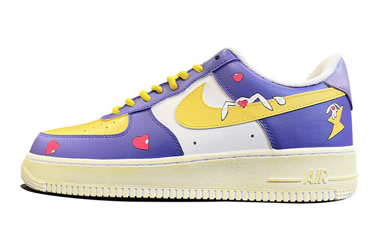

Кроссовки для скейтбординга Air Force 1 женские с низким верхом, синие/желтые Nike, Синий, Кроссовки для скейтбординга Air Force 1 женские с низким верхом, синие/желтые Nike