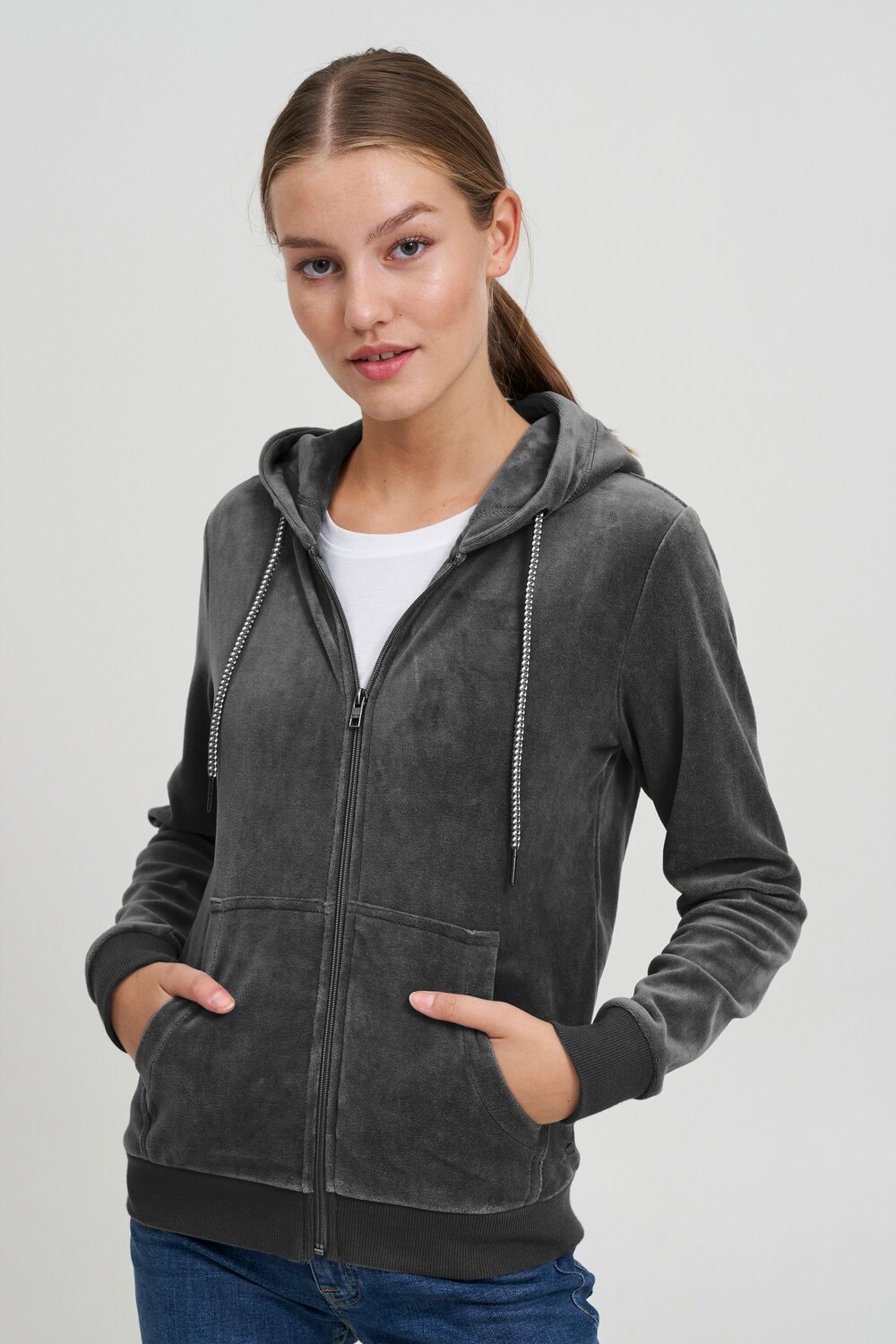 

Толстовка Oxmo Kapuzensweatjacke, серый