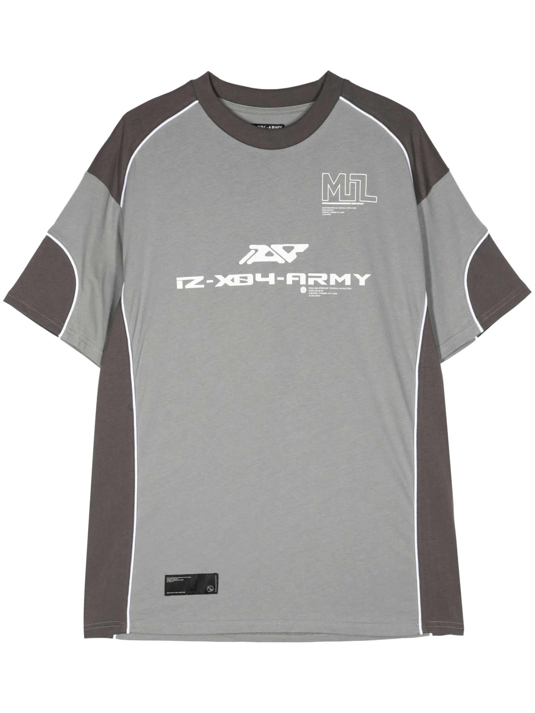 

Футболка с контрастной отделкой Izzue, серый