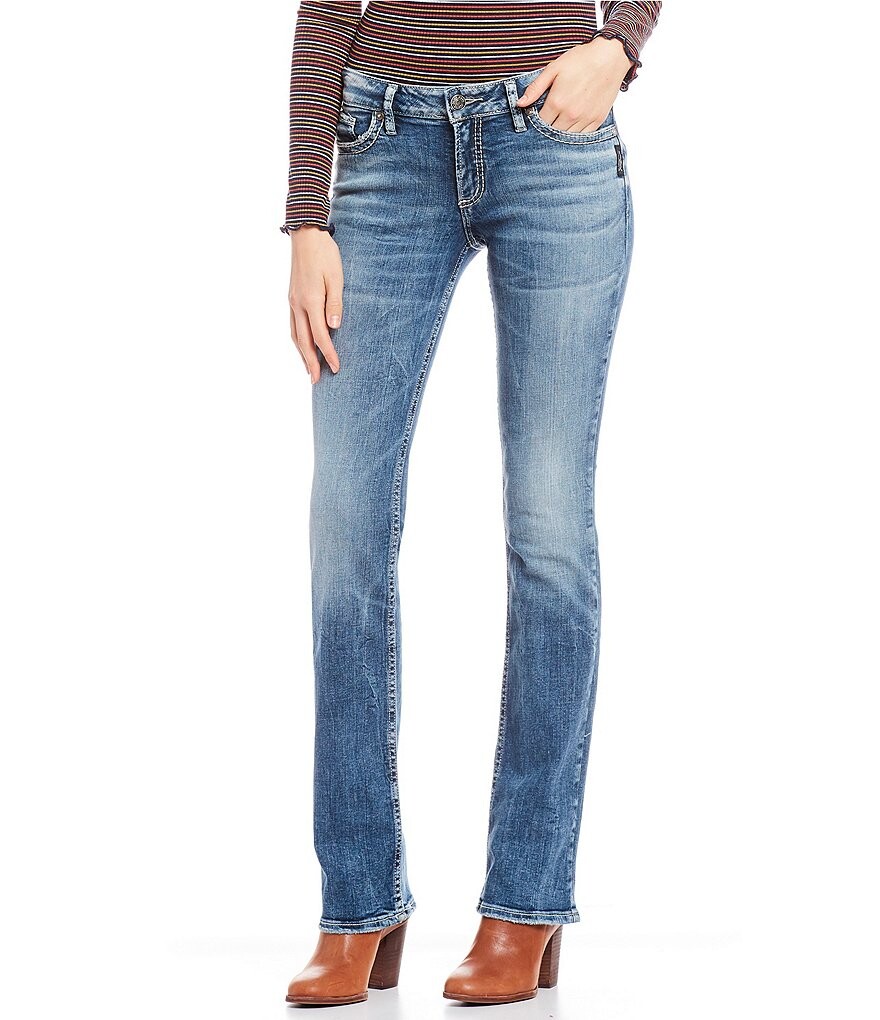 

Джинсы скинни Bootcut со средней посадкой Silver Jeans Co. Suki, синий