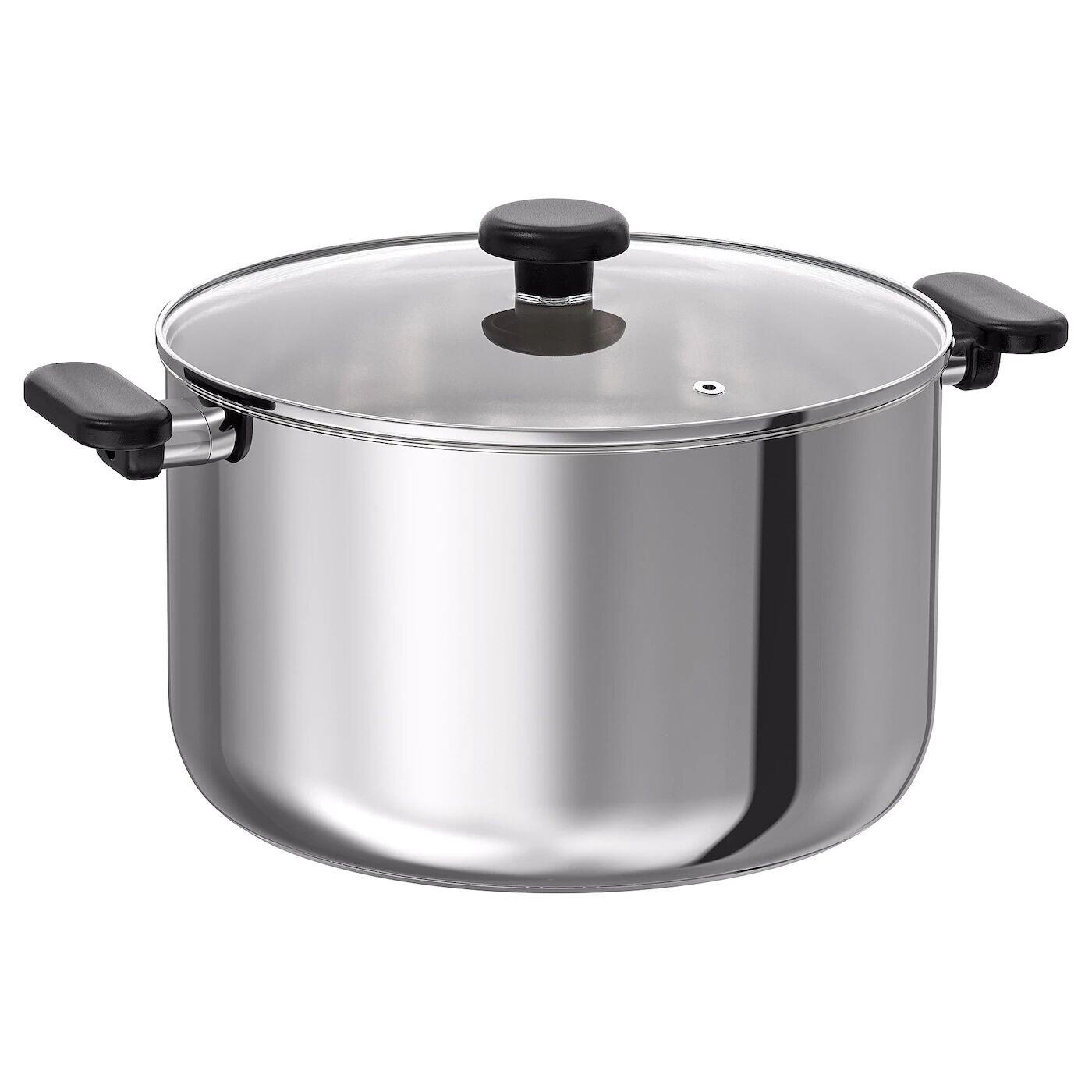 

Кастрюля с крышкой, прозрачное стекло/нержавеющая сталь, 10 л, MIDDAGSMAT IKEA
