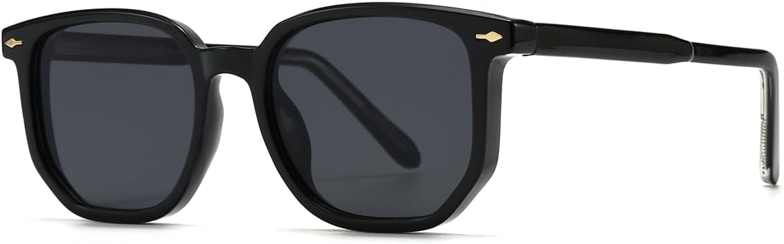 

Женские солнцезащитные очки с квадратной поликарбонатной оправой и многоугольными линзами, защищающие от солнечных лучей, мужские очки для вождения, очки с защитой от УФ-излучения UV400 LIGOES, Black