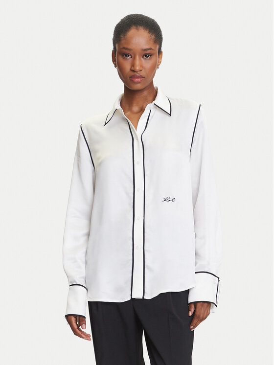

Рубашка regular fit A3W11012 Karl Lagerfeld, белый