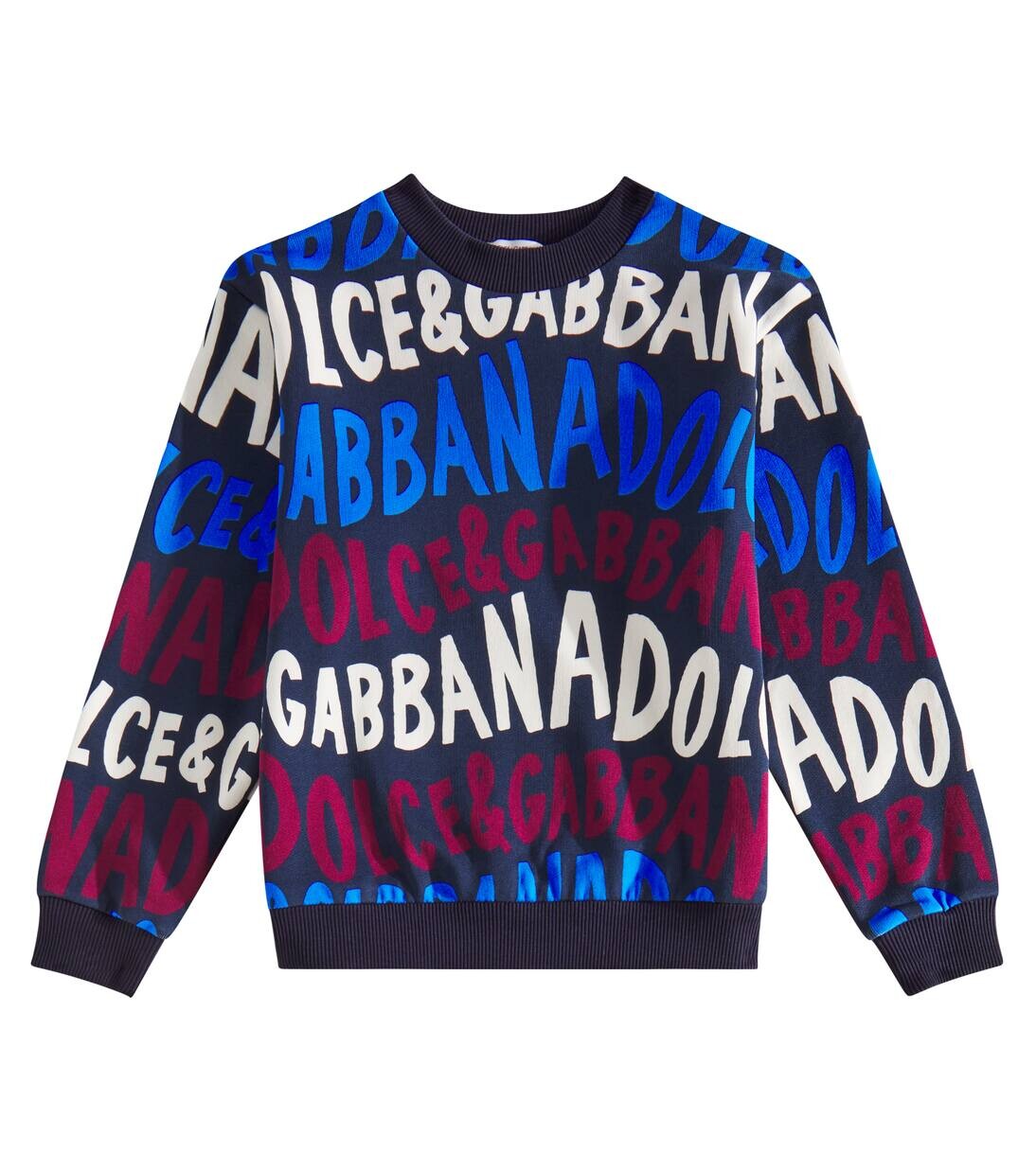 

Хлопковая толстовка с логотипом Dolce&Gabbana Kids, цвет dg fdo blu