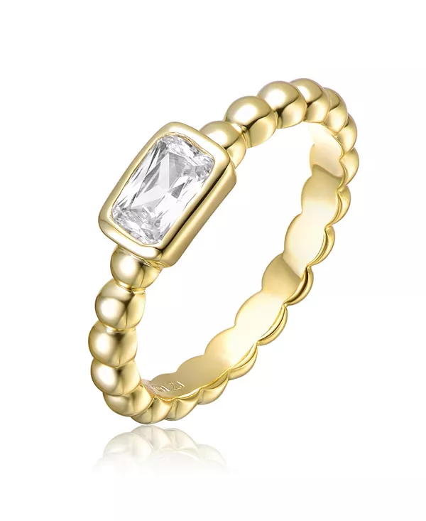 

Кольцо с покрытием из 14-каратного золота и прозрачным кубическим цирконием Rachel Glauber, gold