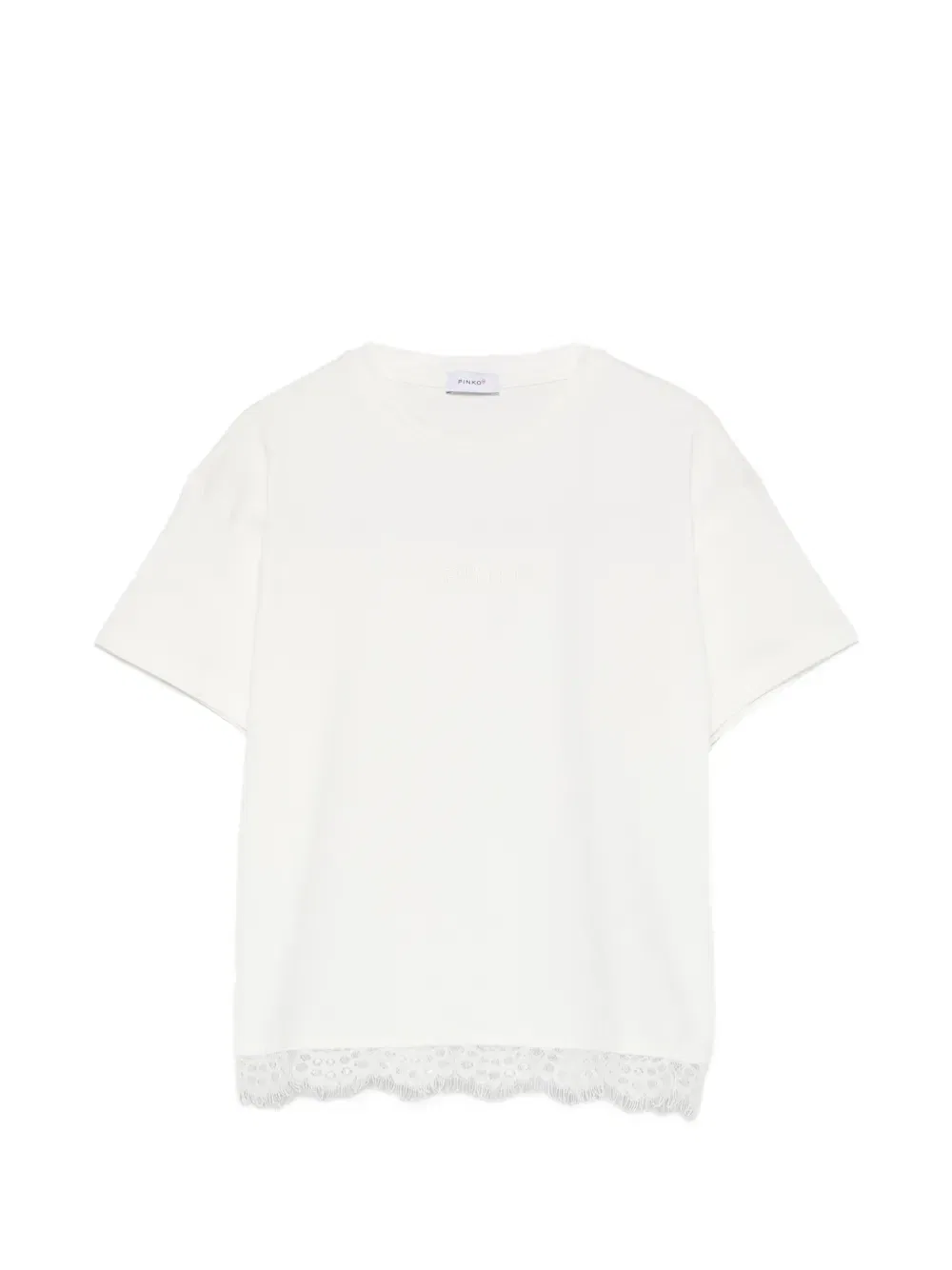 Футболка с кружевом Pinko Kids, белый
