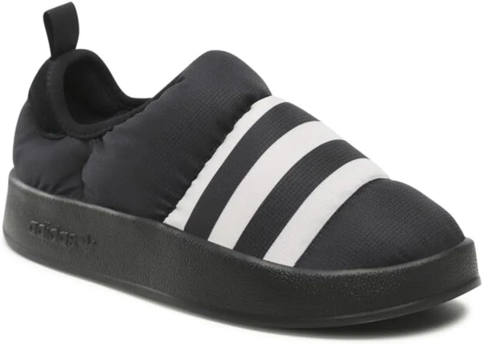 Мужские шлепанцы Adidas Puffylette, Core Black Grey One Core Black — фото 2