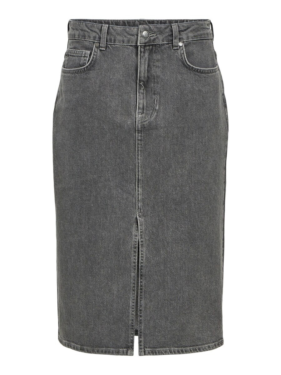 

Юбка миди OBJECT Skirt, серый деним