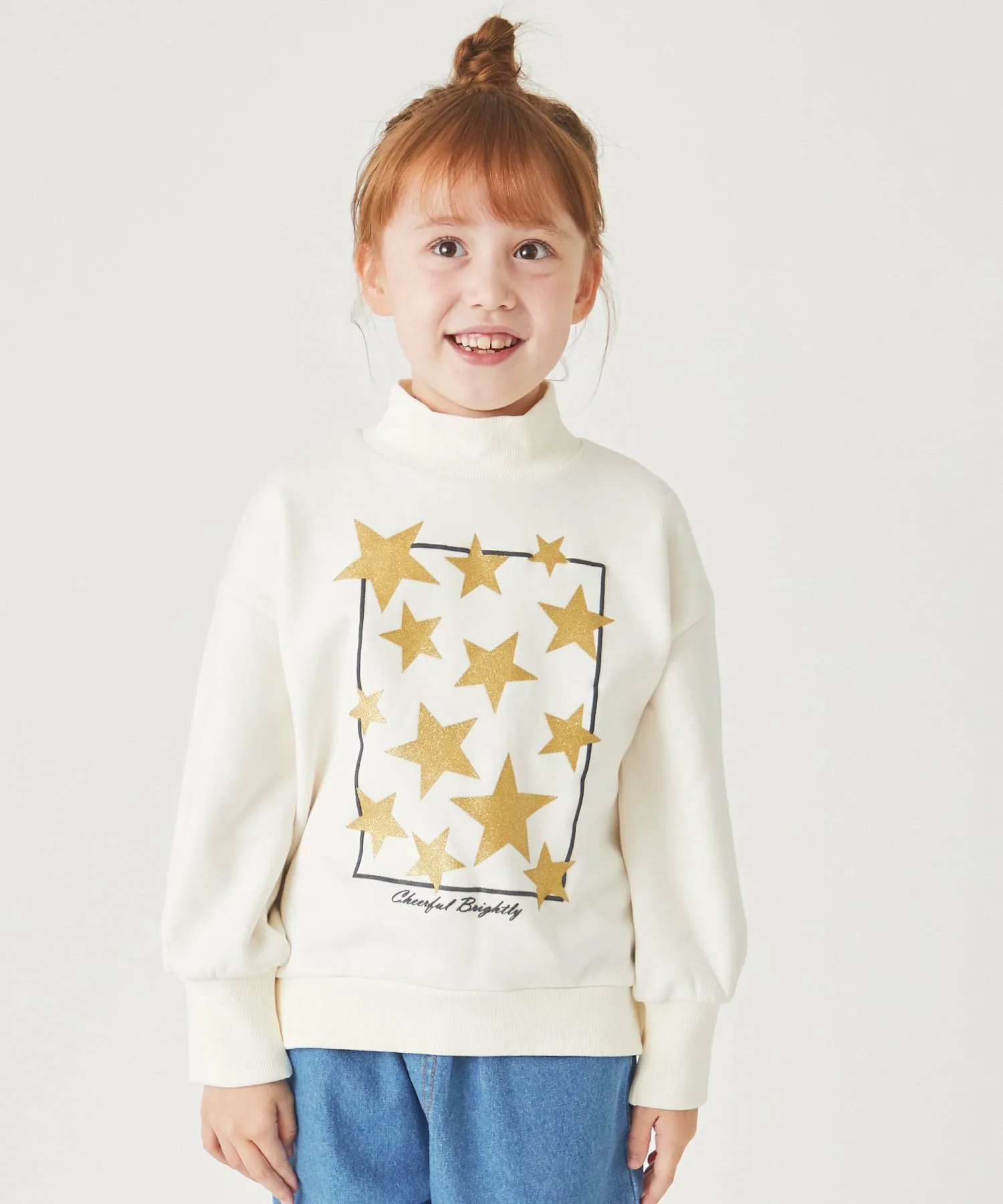 Футболка с принтом на флисовой подкладке Ever Closet, Star White