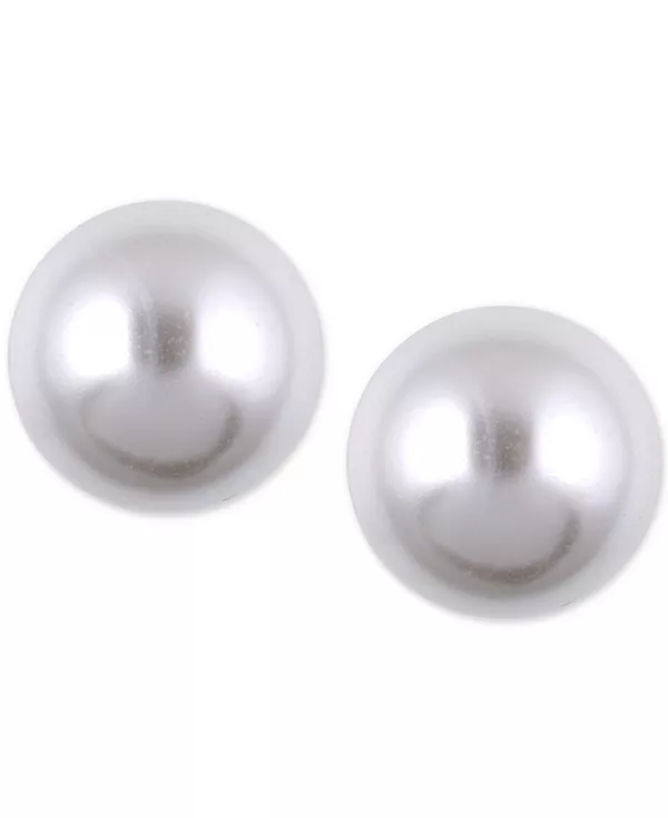 

Серьги-Гвоздики с серебристым искусственным жемчугом Anne Klein, silver