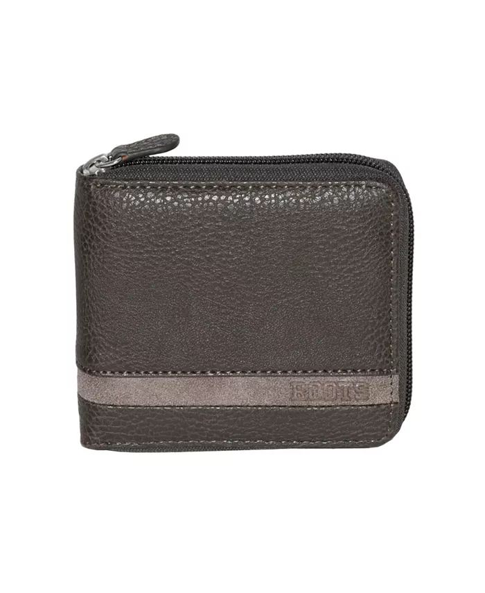 

Мужской кошелек Men Zipper Around Wallet With Center Wing на молнии с центральным крылом Roots, коричневый