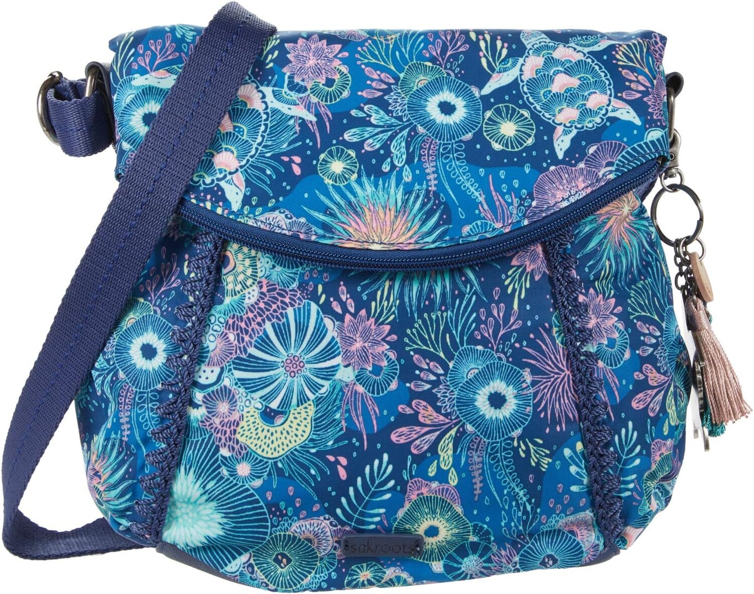 

Сумка кросс-боди The Sak Artist Circle Foldover Crossbody, цвет Royal Blue Seascape