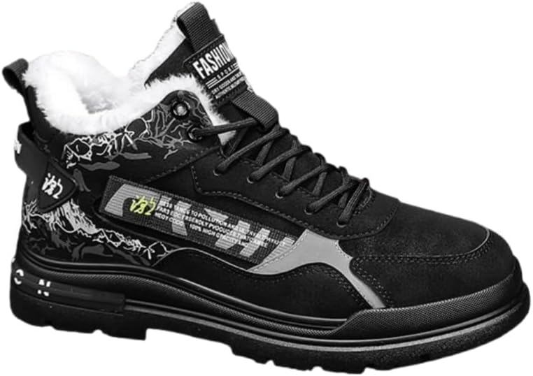 

Зимние толстые и теплые повседневные спортивные кроссовки для молодежи. Удобная и теплая внутренняя подкладка. Противоскользящая подошва из ПВХ. Приятная текстура поверхности обуви Clolinde, черный