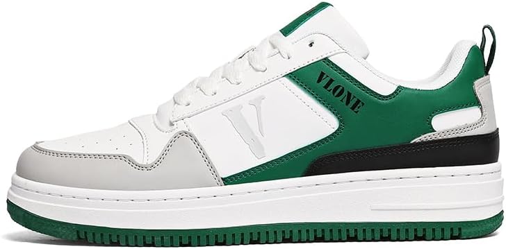 

Мужские модные кроссовки из натуральной кожи, удобные и прочные спортивные и повседневные обувь для активного отдыха Lhyxu, зеленый