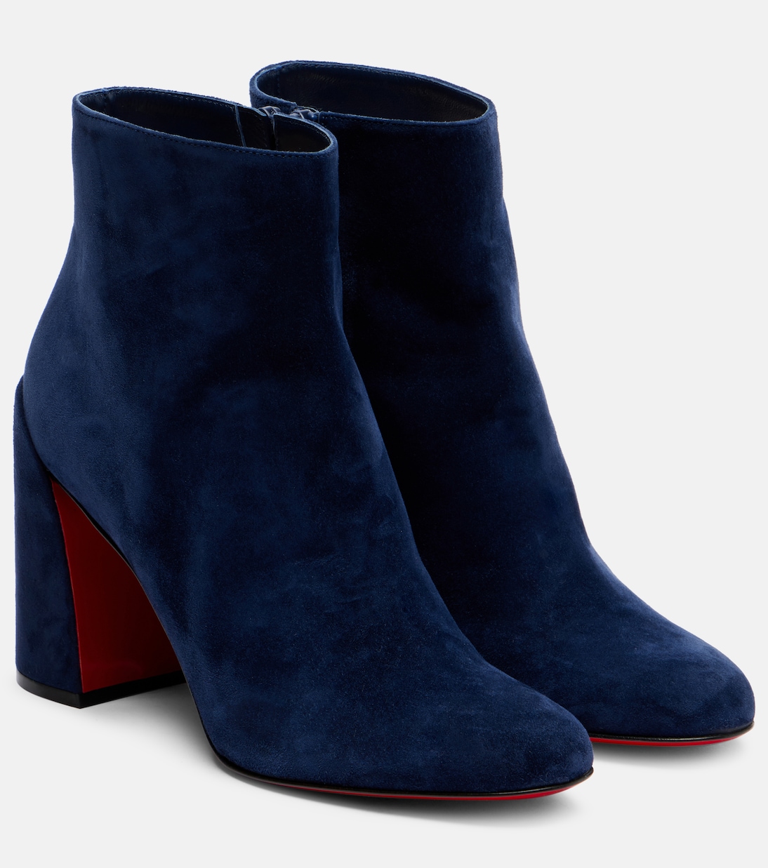 Ботинки Turela 85 из замши до щиколотки Christian Louboutin, Zaffiro