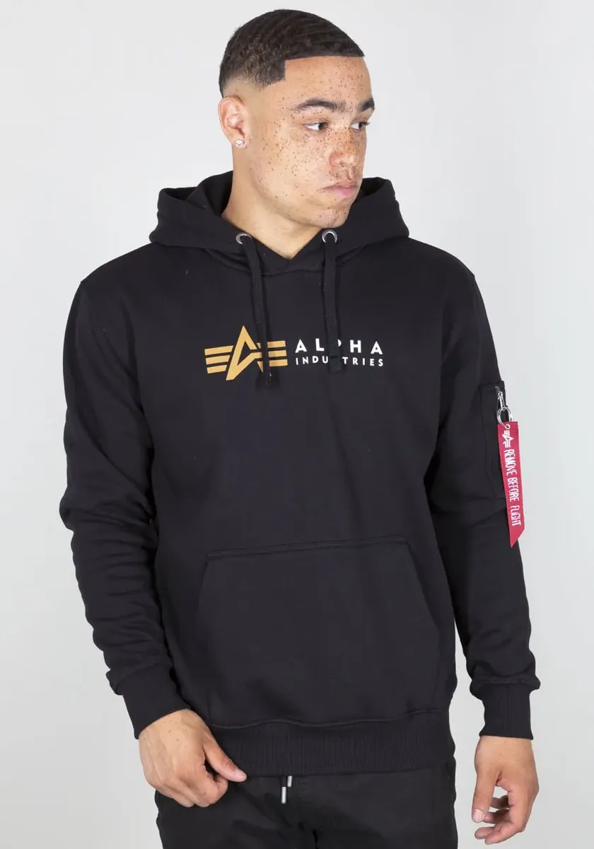 

Толстовка с капюшоном Alpha Industries "Alpha Label Hoody", черный