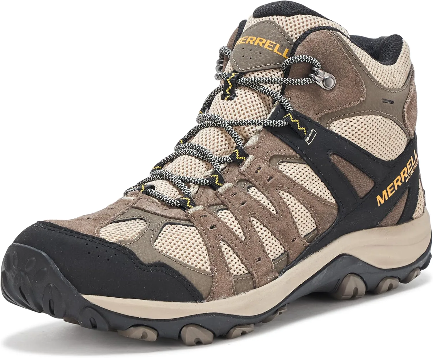 Мужские водонепроницаемые походные ботинки Merrell Accentor 3 Mid, золотой — фото 2