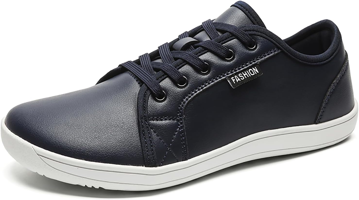 

Мужские кожаные модные кроссовки EGEBS, удобные шнурованные, с широким носком, повседневные босоногообразные обувь для тенниса, вождения и ходьбы, синий