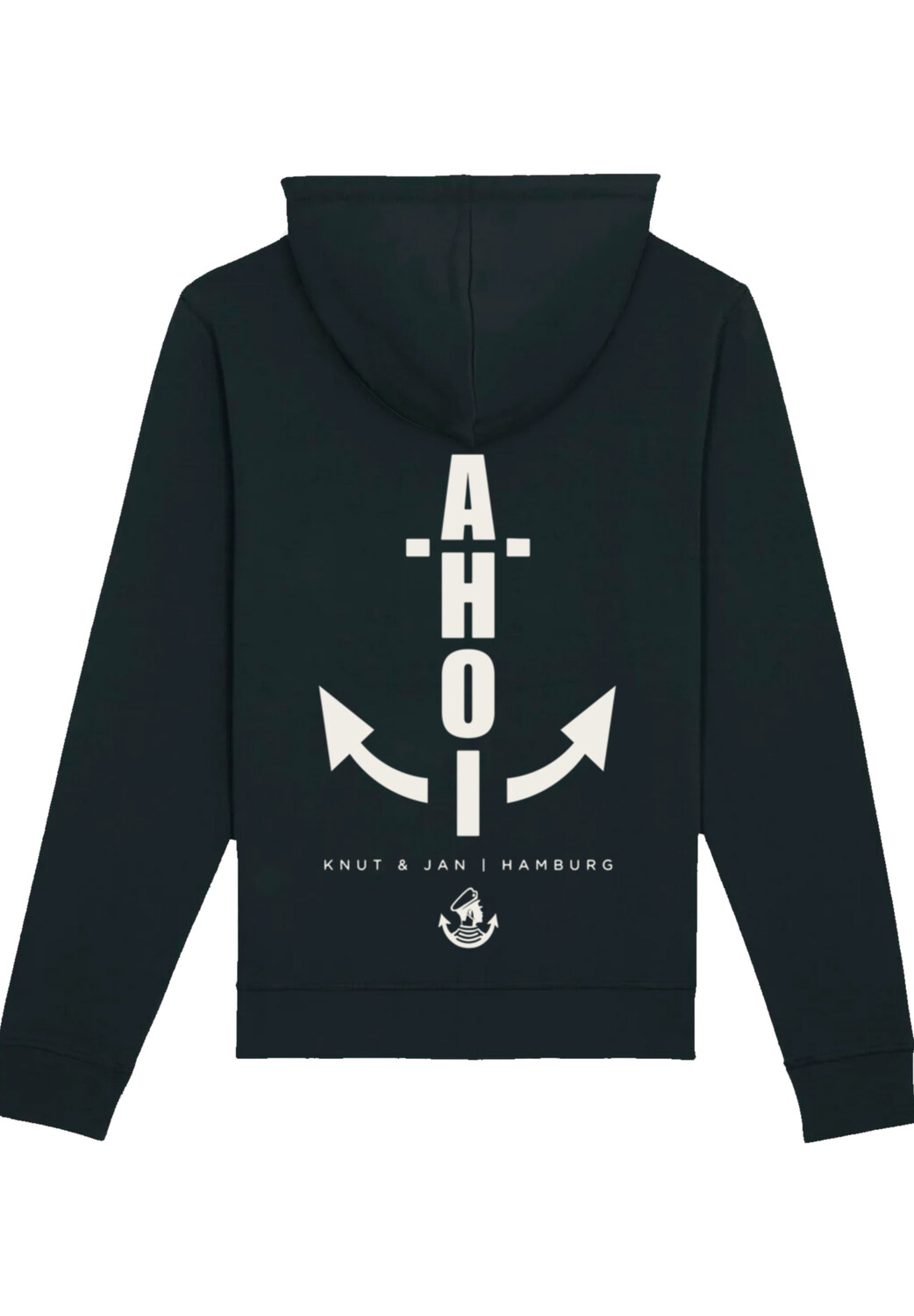 

Пуловер F4NT4STIC Unisex Hoodie Ahoi Anker Knut & Jan Hamburg, черный