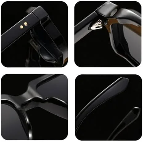 

Модные солнцезащитные очки для женщин и мужчин в стиле ретро с заклепками, современные, для вождения и отдыха на природе, защита от ультрафиолета UV400 MTZJH, Tea Tea