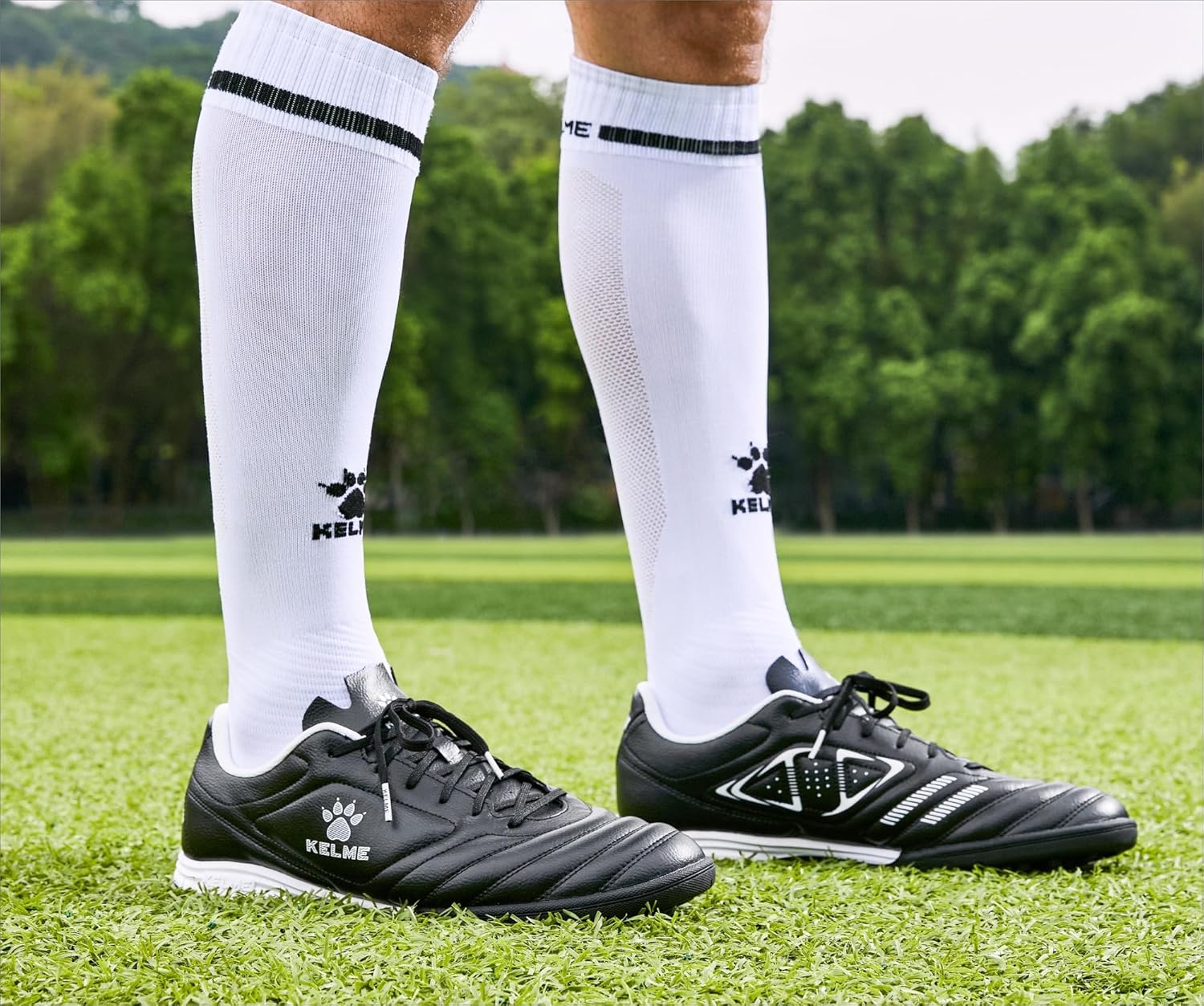 Футбольные обувь KELME Turf, футзальные бутсы для мужчин и женщин, футбол, бейсбол, черный — фото 2