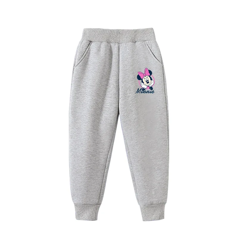 Детские утепленные спортивные штаны Disney, Cheek Rest Minnie-K Heather Gray Fleece-Lined