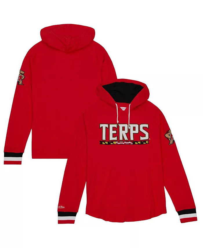 

Мужская красная толстовка с капюшоном Maryland Terrapins Legendary Raglan Mitchell & Ness
