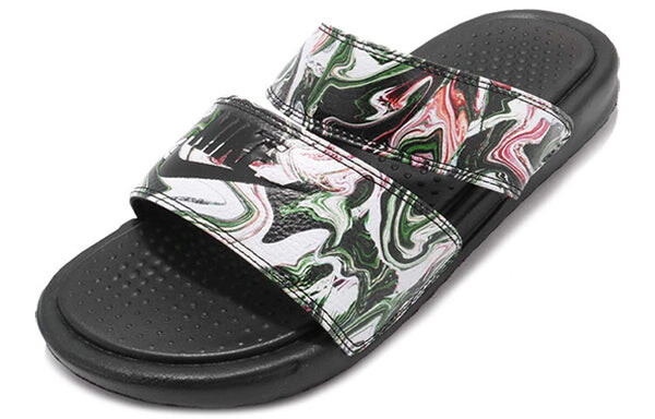 Тапочки benassi duo ultra slide 'black green pink' Nike, черный — фото 3