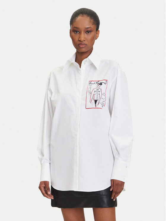 

Рубашка relaxed fit A3W11040 Karl Lagerfeld, белый
