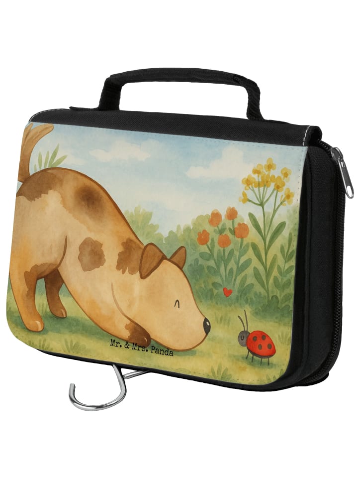 

Mr. & Mrs. Panda Косметичка с изображением собаки и божьей коровки, без надписи, белого цвета