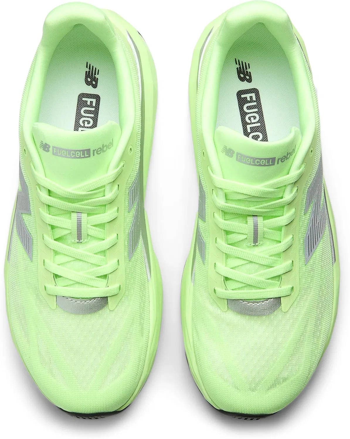 Мужские беговые кроссовки New Balance FuelCell Rebel V5, Mint Flash Lab Green Silver Metallic — фото 4