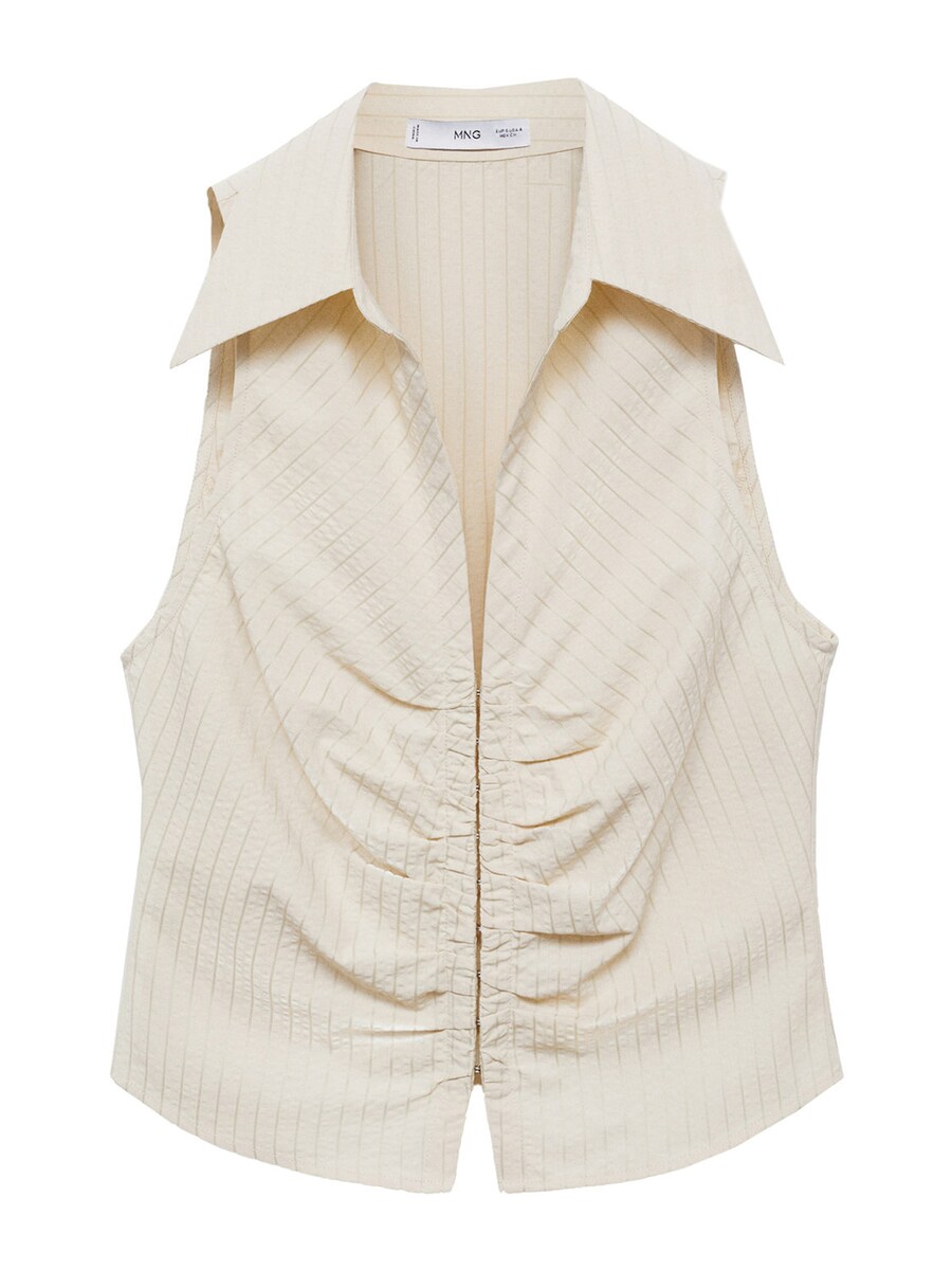 

Блузка MANGO GALY, цвет Beige/Light beige