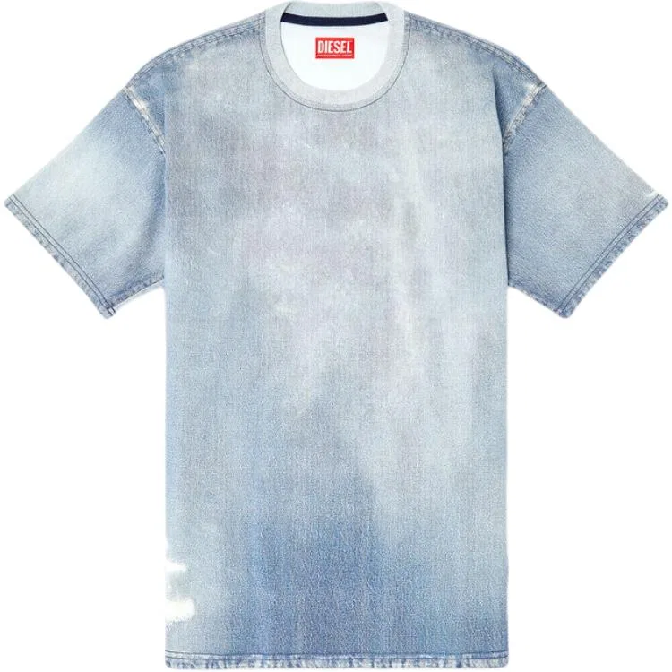 Футболка D-Box Jogg distressed denim DIESEL, Light Blue