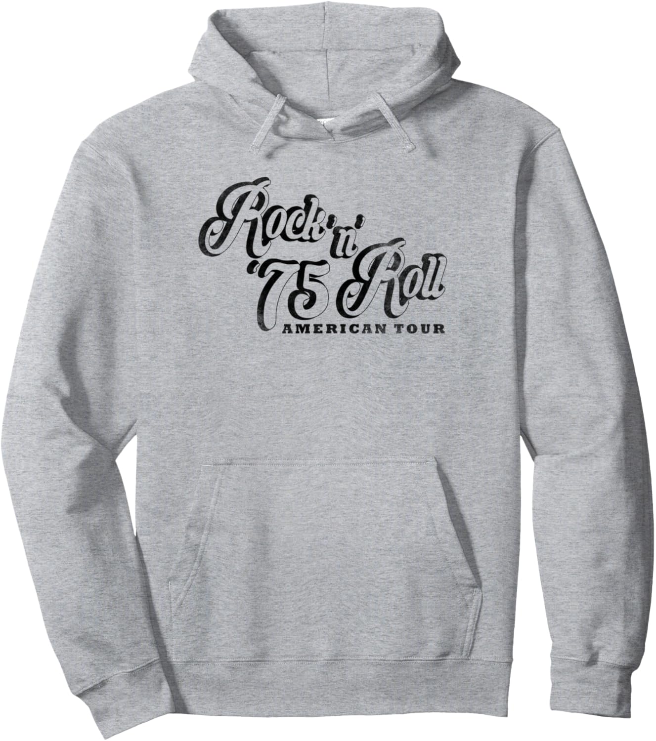 

Модная винтажная рок-н-ролльная толстовка с капюшоном в стиле 75-го американского тура Trendy Apparel, серый