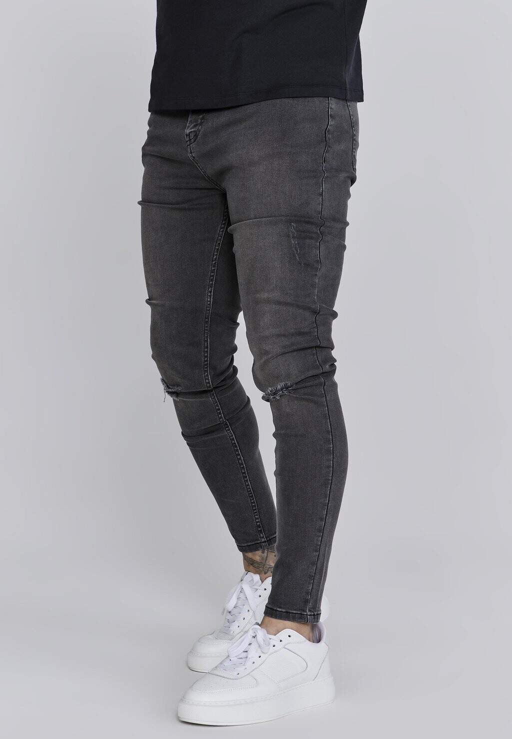 

Джинсы узкого кроя DISTRESSED SKINNY JEANS SIKSILK, серый