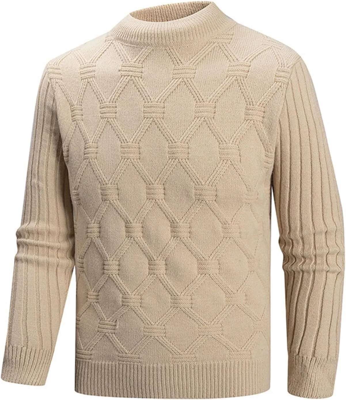 

Мужской свитер-пуловер с длинными рукавами, текстурированный, для осени и зимы