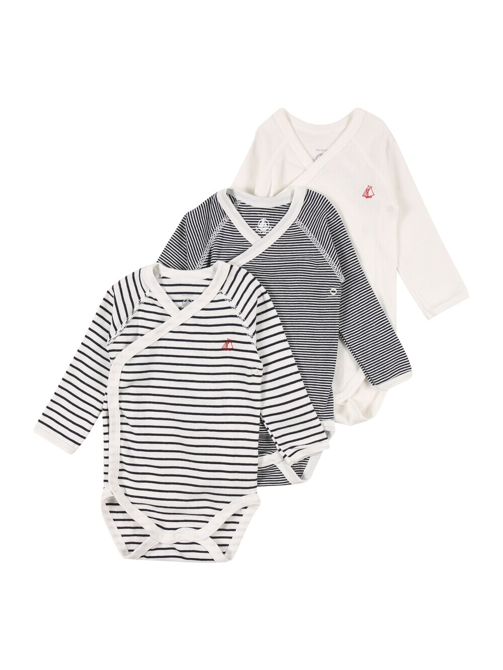 Комбинезон/боди PETIT BATEAU, черно-белый