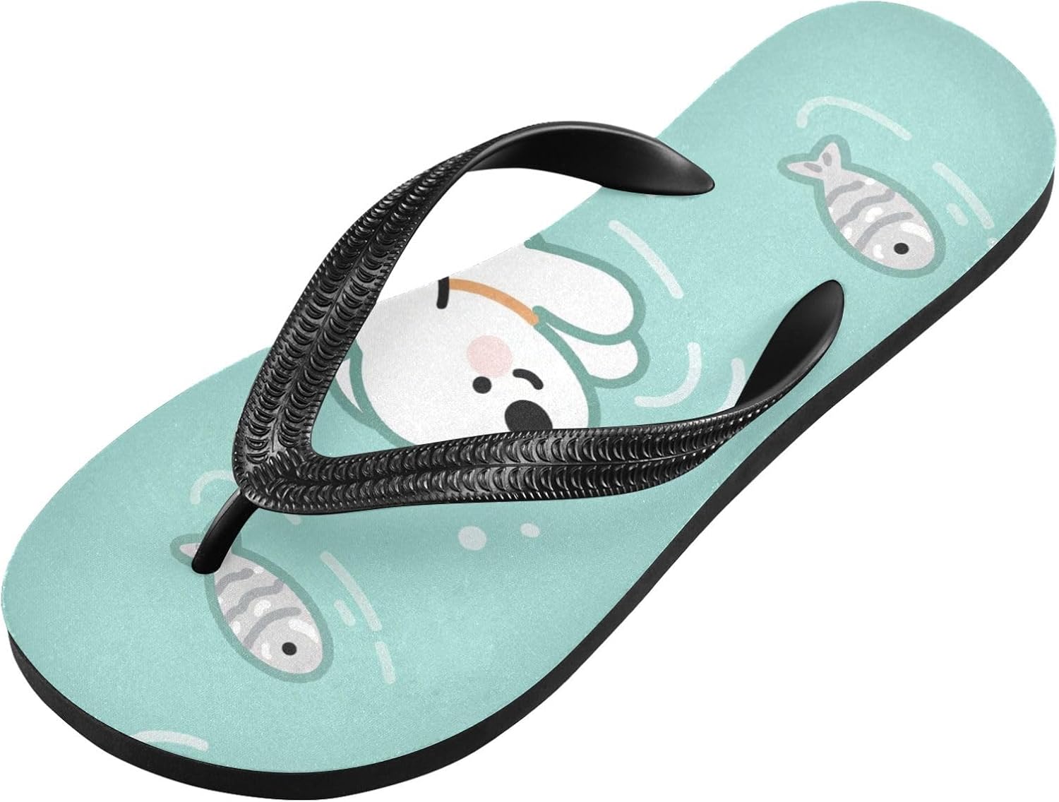 

Женские пляжные шлепанцы UMIRIKO летние повседневные сандалии с принтом собаки и рыбы, синие, быстро сохнущие, тапочки для мужчин A2301280