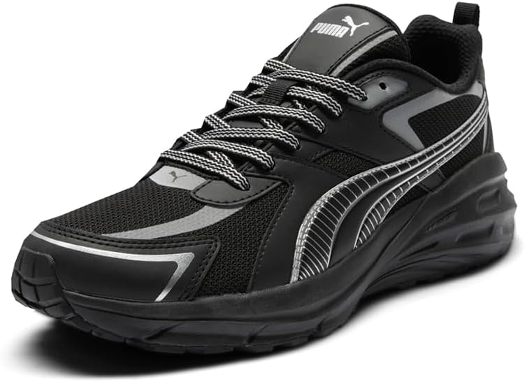 Мужские кроссовки PUMA Hypnotic Ls Rapid с шнуровкой, повседневные - черные — фото 2