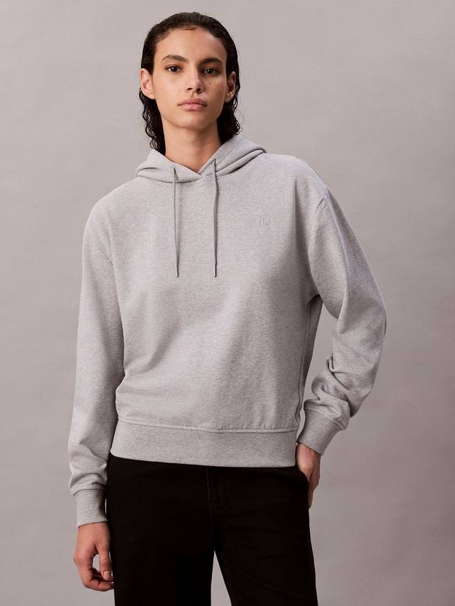 

Худи с вышитым монограммой Calvin Klein, Heroic Grey Htr