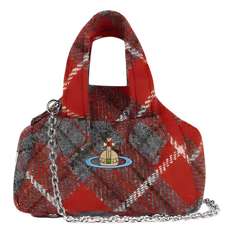 Миниатюрная женская красная шерстяная сумка Vivienne Westwood — фото 2